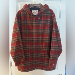 Woolrich Vintage Women’s Wool Plaid Hooded Jacket - Size Med. EUC!! ♥️💙